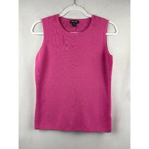 Spring + Mercer Womens Sleeveless Pink Knit Top S